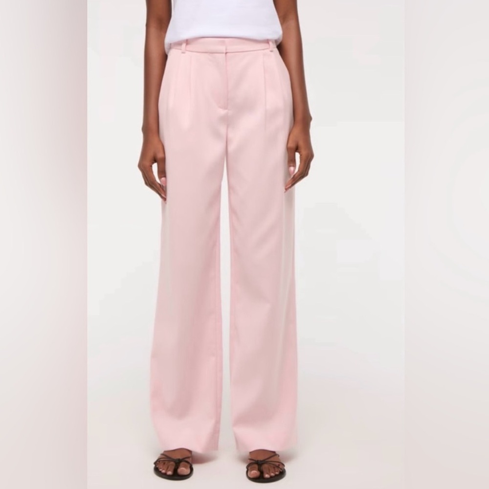 Abercrombie & Fitch Light Pink Slowne Tailored Pant